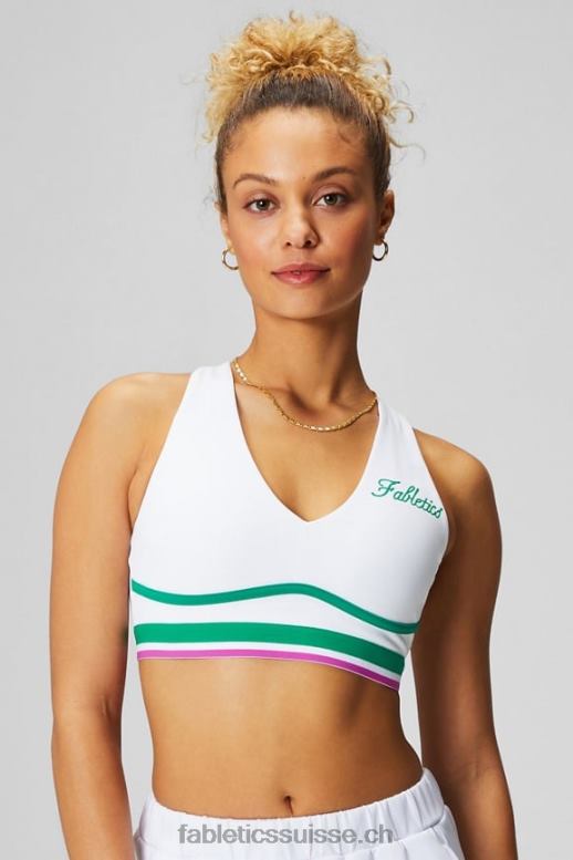femmes toute la journée tous les jours soutien-gorge 100 B0B6R1463 blanc classique/rayures multiples/graphique Fabletics