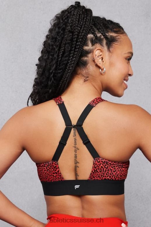 femmes toute la journée tous les jours soutien-gorge 102 B0B6R1472 électrique cerise mini léopard/noir Fabletics