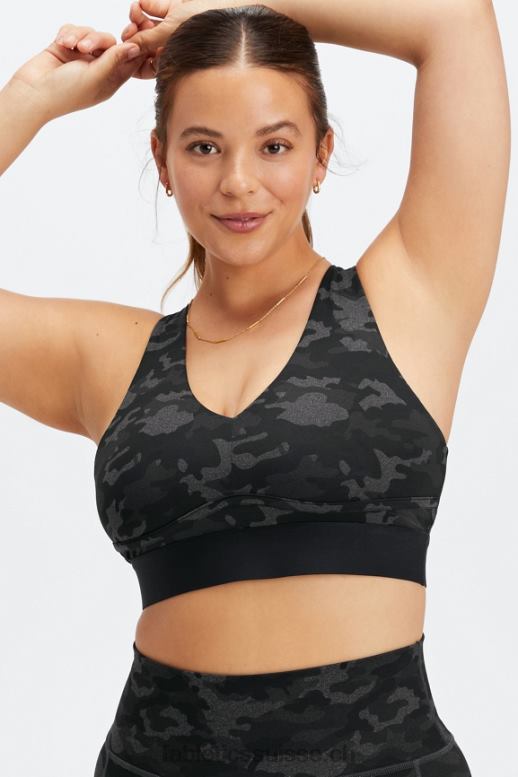 femmes toute la journée tous les jours soutien-gorge 102 B0B6R1476 camouflage anthracite Fabletics