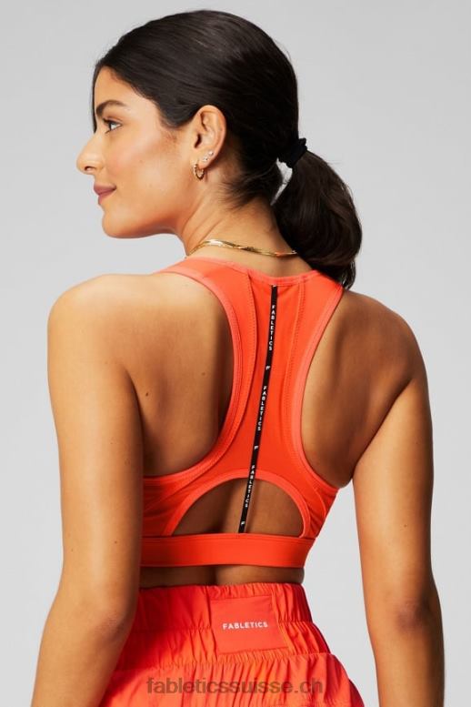 femmes belle soutien-gorge de sport à dos nageur à impact élevé B0B6R1394 orange passion Fabletics