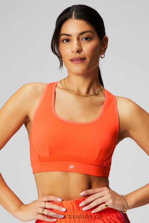 femmes belle soutien-gorge de sport à dos nageur à impact élevé B0B6R1394 orange passion Fabletics