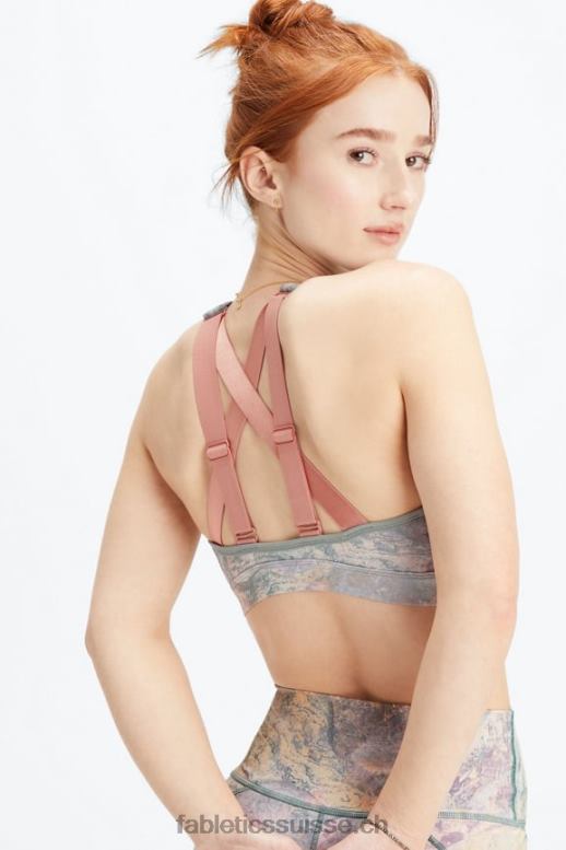 femmes belle soutien-gorge de sport à impact élevé B0B6R1401 roche lunaire/canyon rose Fabletics