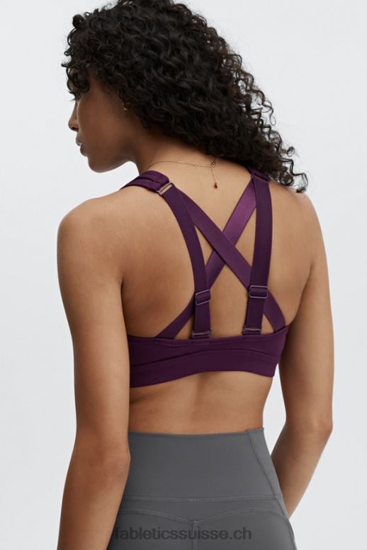 femmes belle soutien-gorge de sport à impact élevé B0B6R1406 aubergine noire Fabletics