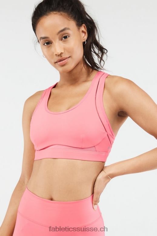 femmes belle soutien-gorge de sport à impact élevé B0B6R1408 coucher de soleil/feu de joie Fabletics