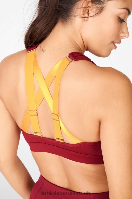 femmes belle soutien-gorge de sport à impact élevé B0B6R1410 brique/ocre Fabletics