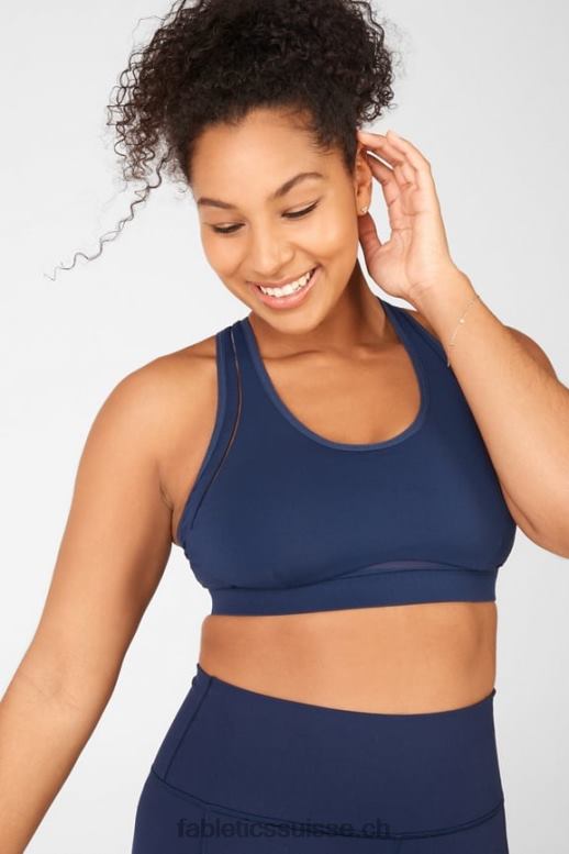 femmes belle soutien-gorge de sport à impact élevé B0B6R1415 bleu marine profond Fabletics