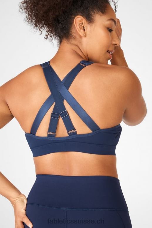 femmes belle soutien-gorge de sport à impact élevé B0B6R1415 bleu marine profond Fabletics