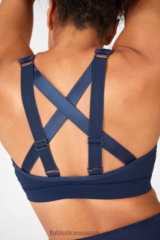 femmes belle soutien-gorge de sport à impact élevé B0B6R1415 bleu marine profond Fabletics