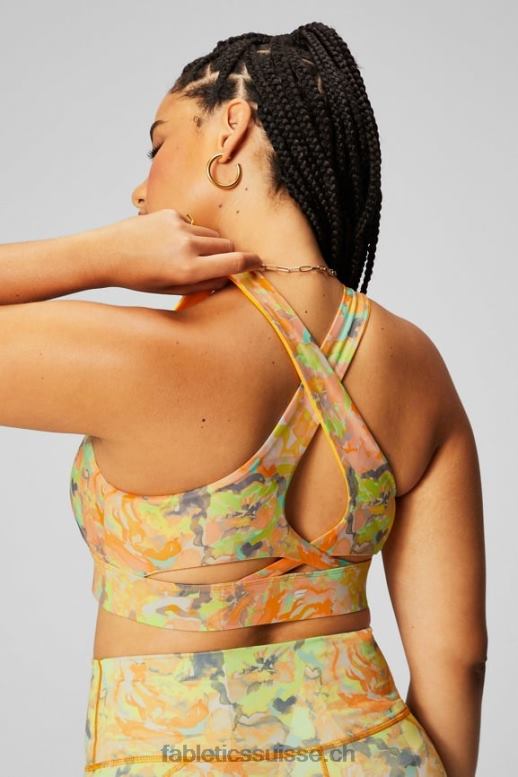 femmes soutien-gorge de sport anti-rebond 89 B0B6R1334 souci peint Fabletics