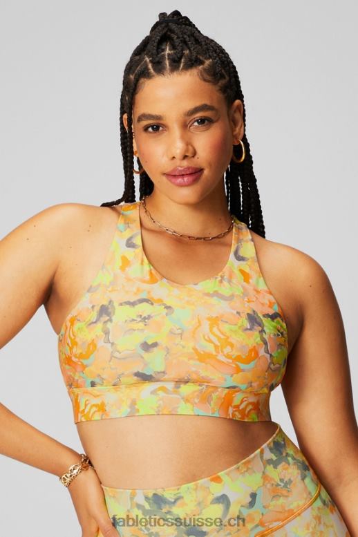 femmes soutien-gorge de sport anti-rebond 89 B0B6R1334 souci peint Fabletics