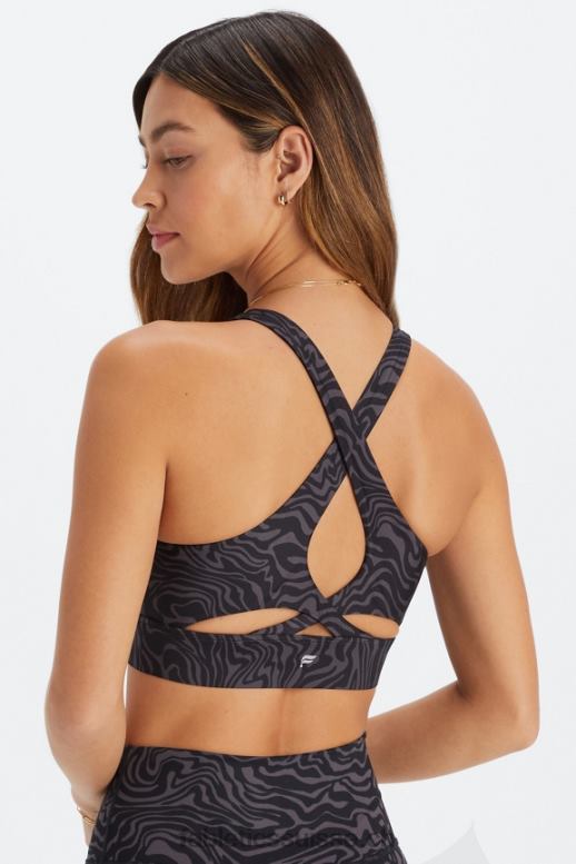 femmes soutien-gorge de sport anti-rebond 90 B0B6R1339 zèbre marbré étain Fabletics