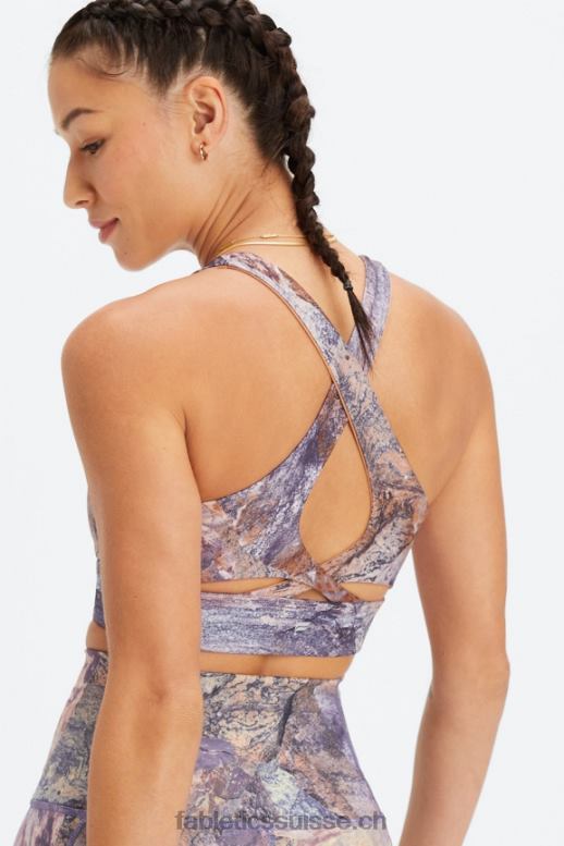 femmes soutien-gorge de sport anti-rebond 91 B0B6R1343 orchidée roche lunaire Fabletics