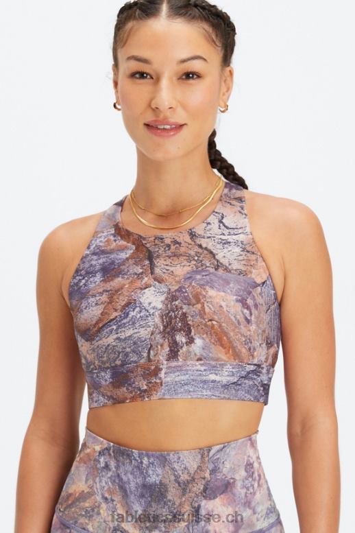 femmes soutien-gorge de sport anti-rebond 91 B0B6R1343 orchidée roche lunaire Fabletics