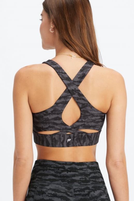 femmes soutien-gorge de sport anti-rebond 91 B0B6R1346 tigresse en étain Fabletics