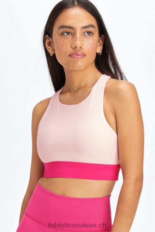 femmes soutien-gorge de sport anti-rebond 92 B0B6R1348 opale/rose peluche Fabletics