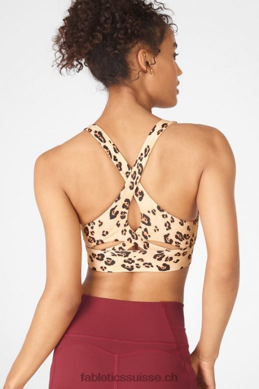 femmes soutien-gorge de sport anti-rebond 94 B0B6R1358 léopard du désert Fabletics