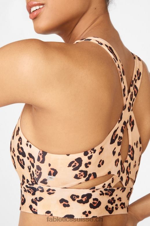 femmes soutien-gorge de sport anti-rebond 94 B0B6R1358 léopard du désert Fabletics