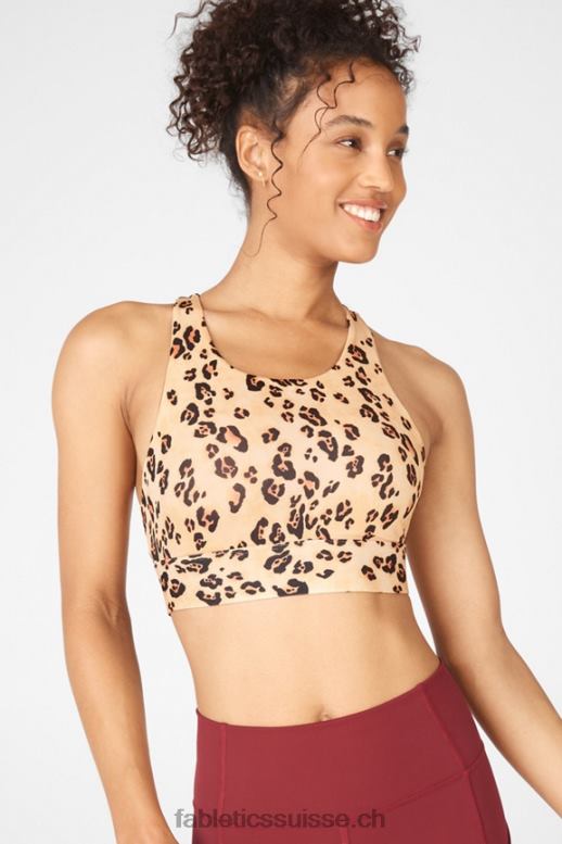 femmes soutien-gorge de sport anti-rebond 94 B0B6R1358 léopard du désert Fabletics
