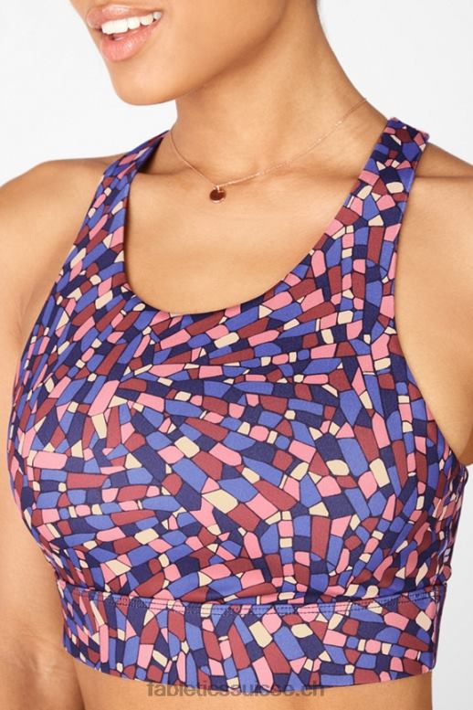femmes soutien-gorge de sport anti-rebond 94 B0B6R1359 cristallin marine Fabletics