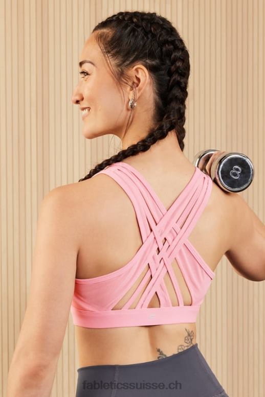 femmes soutien-gorge de sport à impact élevé faye B0B6R1383 fard à joues rouge/crème au beurre rose Fabletics