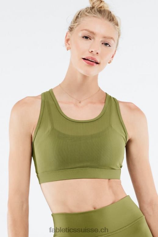 femmes soutien-gorge de sport à impact élevé faye B0B6R1390 olive fanée Fabletics