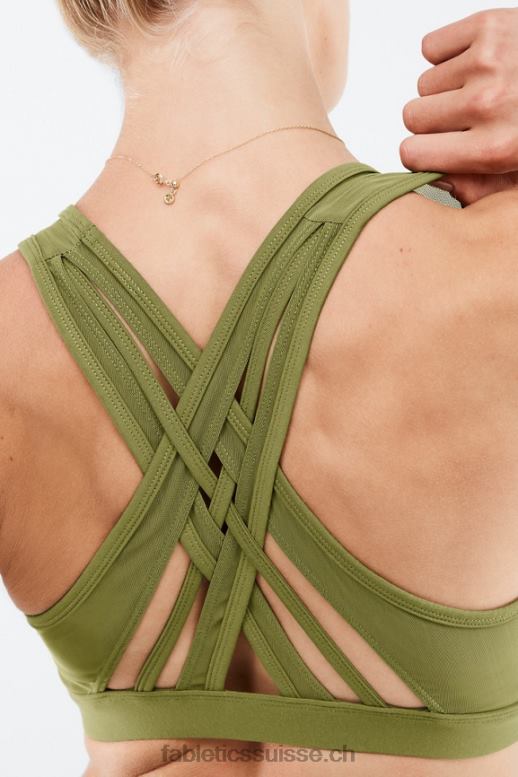 femmes soutien-gorge de sport à impact élevé faye B0B6R1390 olive fanée Fabletics