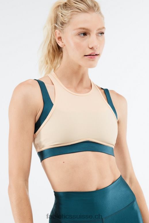 femmes soutien-gorge de sport à impact élevé madison B0B6R1424 éclat de la vague de minuit / lever du soleil Fabletics