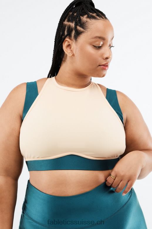 femmes soutien-gorge de sport à impact élevé madison B0B6R1425 éclat de la vague de minuit / lever du soleil Fabletics