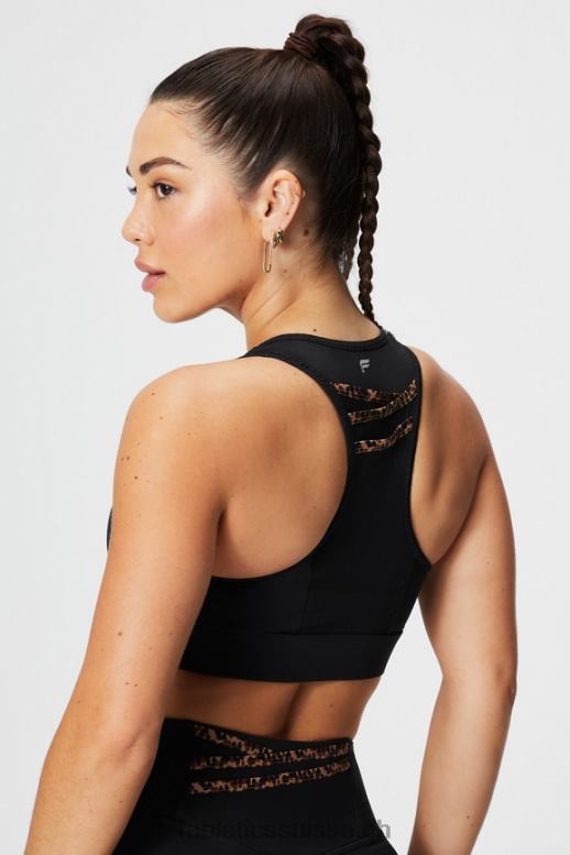 femmes soutien-gorge de sport à impact élevé trinity 96 B0B6R1369 guépard noir/ondé Fabletics