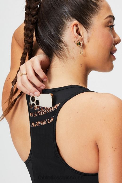 femmes soutien-gorge de sport à impact élevé trinity 96 B0B6R1369 guépard noir/ondé Fabletics
