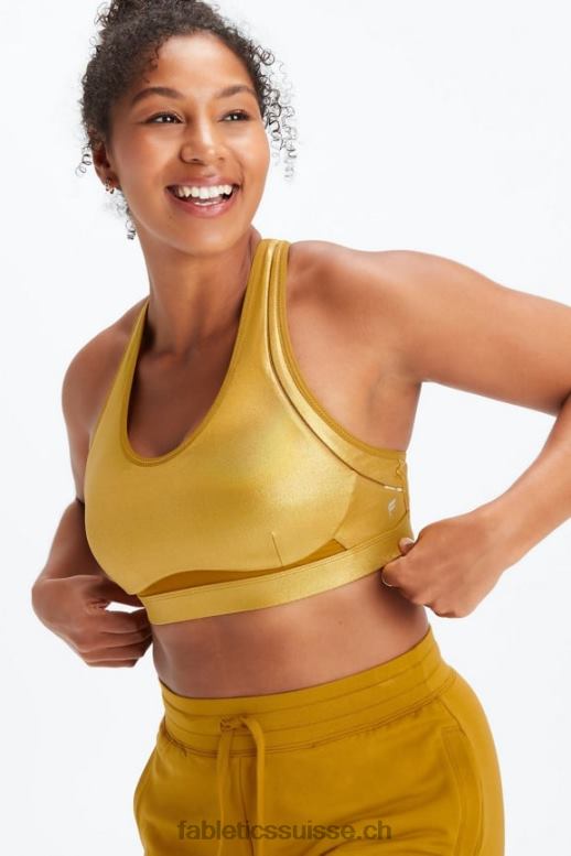 femmes soutien-gorge de sport réglable à fort impact belle irisé B0B6R1403 éclat bronze foncé Fabletics