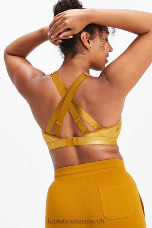 femmes soutien-gorge de sport réglable à fort impact belle irisé B0B6R1403 éclat bronze foncé Fabletics