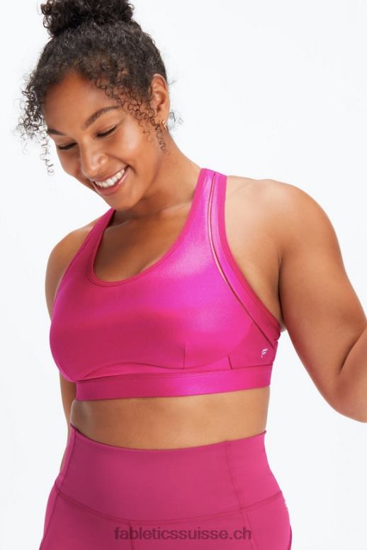 femmes soutien-gorge de sport réglable à fort impact belle irisé B0B6R1404 éclat de sangria Fabletics
