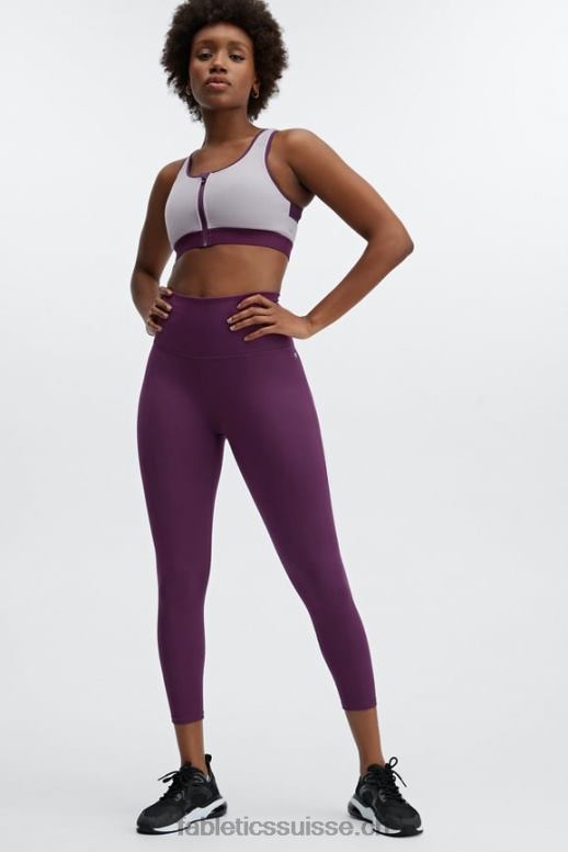 femmes soutien-gorge de sport zippé à l\'avant elsie B0B6R1422 violet gris/aubergine foncée Fabletics