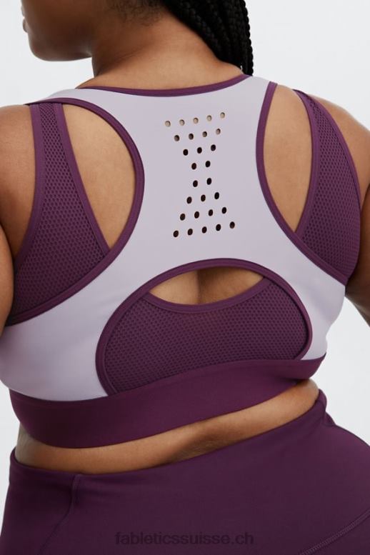 femmes soutien-gorge de sport zippé à l\'avant elsie B0B6R1423 violet gris/aubergine foncée Fabletics