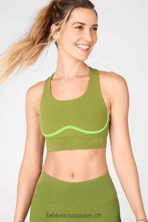 femmes brassière de sport freya en maille sculpturale B0B6R1898 basilic/agrumes verts/nuage rose Fabletics
