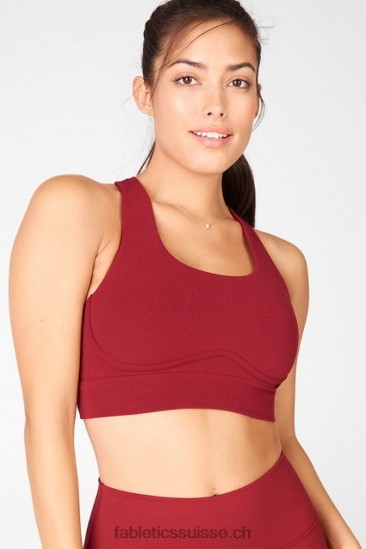 femmes brassière de sport freya en maille sculpturale B0B6R1899 brique/mandarine Fabletics