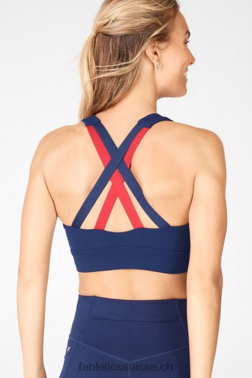 femmes brassière de sport freya en maille sculpturale B0B6R1901 abîme/vermillon Fabletics