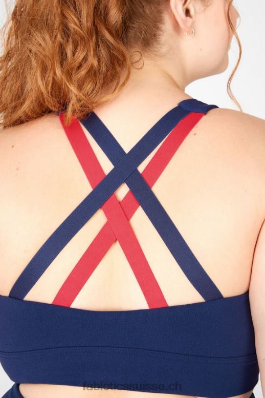 femmes brassière de sport freya en maille sculpturale B0B6R1902 abîme/vermillon Fabletics