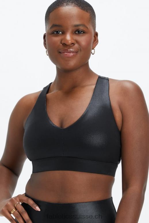 femmes brassière de sport midi à impact moyen on-the-go 127 B0B6R1820 feuille de brouillard noir Fabletics