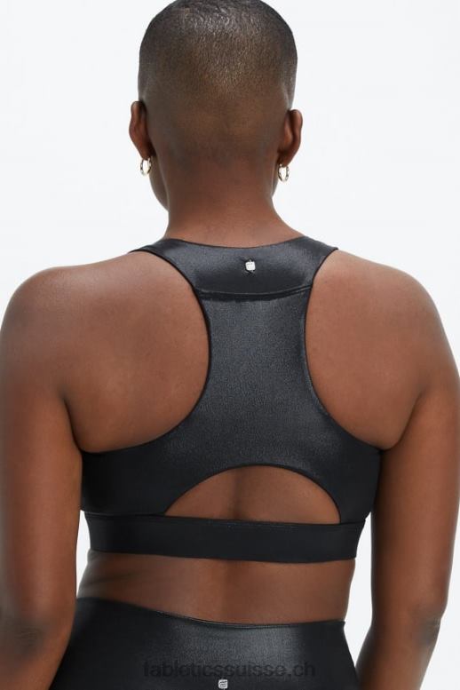 femmes brassière de sport midi à impact moyen on-the-go 127 B0B6R1820 feuille de brouillard noir Fabletics