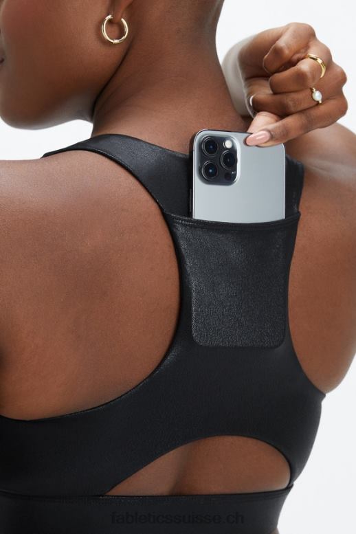 femmes brassière de sport midi à impact moyen on-the-go 127 B0B6R1820 feuille de brouillard noir Fabletics