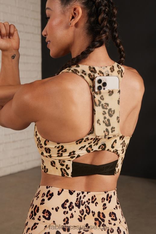 femmes brassière de sport midi à impact moyen on-the-go 128 B0B6R1828 léopard du désert Fabletics