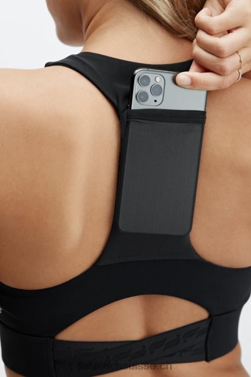 femmes brassière de sport midi à impact moyen on-the-go 130 B0B6R1836 logo noir Fabletics