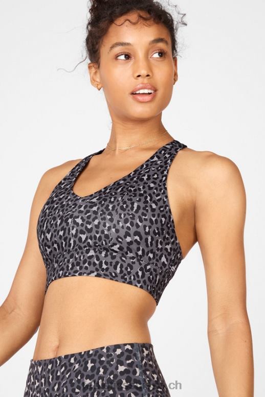 femmes brassière de sport midi à impact moyen on-the-go 130 B0B6R1839 furtivité/éclat noir Fabletics
