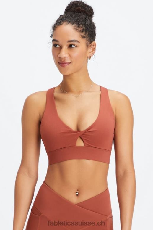 femmes brassière de sport oasis twist 105 B0B6R1699 acajou Fabletics
