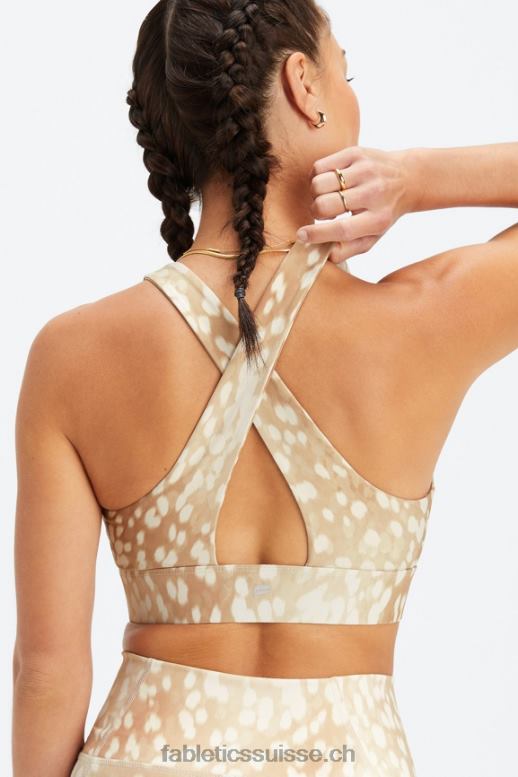 femmes brassière de sport twist oasis 107 B0B6R1709 biche tachetée Fabletics