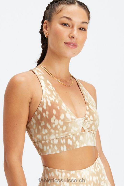 femmes brassière de sport twist oasis 107 B0B6R1709 biche tachetée Fabletics