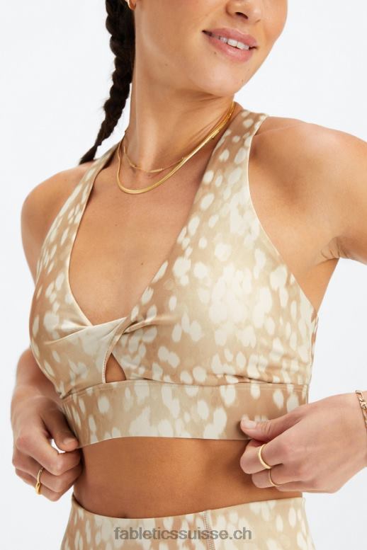 femmes brassière de sport twist oasis 107 B0B6R1709 biche tachetée Fabletics