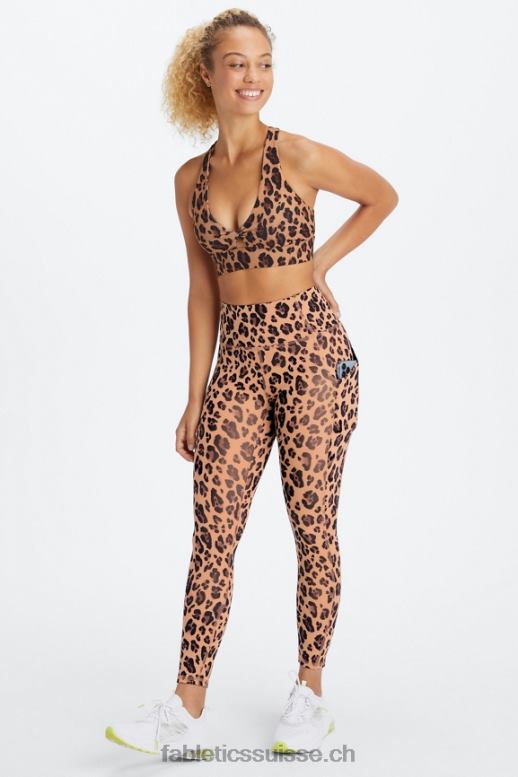 femmes brassière de sport twist oasis 107 B0B6R1712 léopard naturel Fabletics